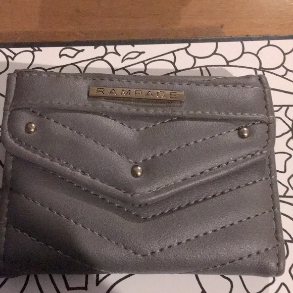 Rampage Gray Quilted vegan leather wallet - Picture 1 of 4